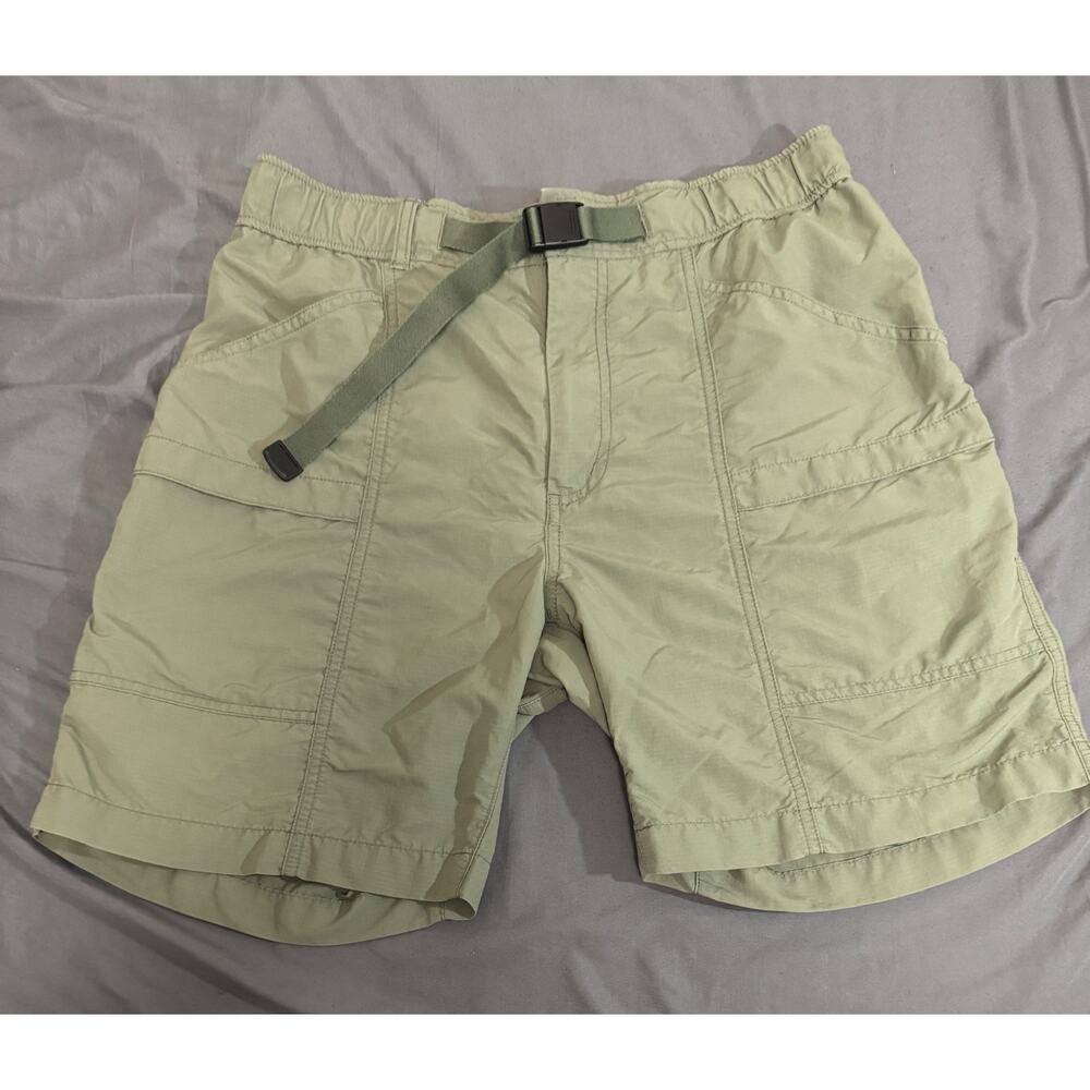 Uniqlo Men’s 30 Olive Green Ripstop Nylon Utility‎ Shorts Belted 7” Inseam